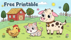 Read more about the article Free Animal Coloring Book for Kids: 25 Adorable Pages for Screen-Free Fun